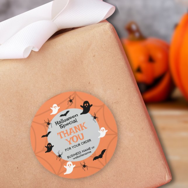 Halloween Ghost Spooky Vibes Vielen Dank Runder Aufkleber (Von Creator hochgeladen)