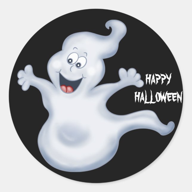 Halloween Ghost Sticker (Vorderseite)