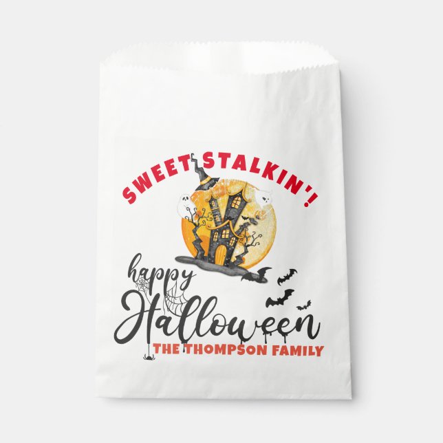 Halloween Ghost Sweet Stalking Trick Leckerei Good Geschenktütchen (Vorderseite)