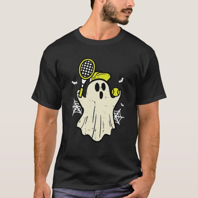 Halloween Ghost Tennis Kostüm Frauen Mädchen Kinde T-Shirt (Vorderseite)