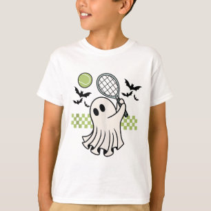 Halloween Ghost Tennis Player Retro Spooky Saison T-Shirt
