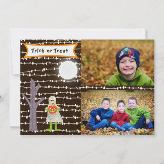 Halloween Ghost Trick oder Treuhandfotokarte - TBO Feiertagskarte