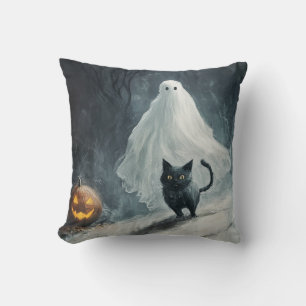 Halloween Ghost und Black Cat Kissen
