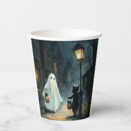 Halloween Ghost und Cat-Begegnung Pappbecher