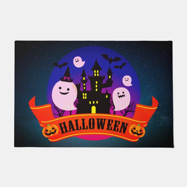 Halloween Ghost und Fleet Doormat Fußmatte (Vorderseite)