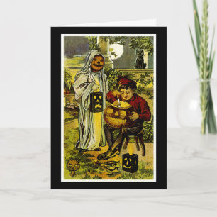 Halloween Ghost und Jack-o-Lantern Karte