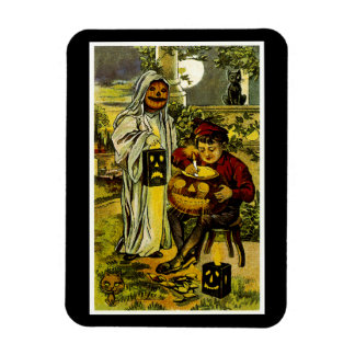 Halloween Ghost und Jack-o-Lantern Magnet