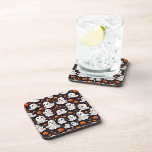 Halloween Ghost und Pumpkin Beverage Coaster Getränkeuntersetzer