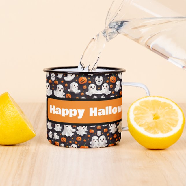 Halloween Ghost und Pumpkin Coffee Tasse (Von Creator hochgeladen)