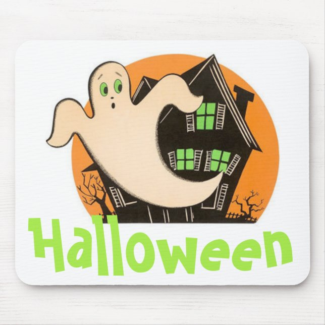 Halloween Ghost und Spuk Haus Mousepad (Vorne)