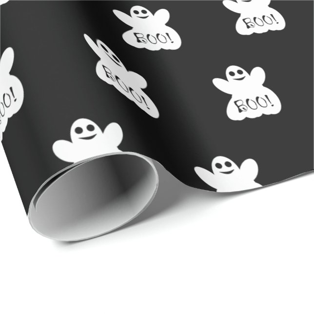 Halloween Ghost Wrapping Paper Geschenkpapier (Rolleneckpunkt)