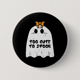 Halloween Ghost zu Niedlich, um Kostümmädchen zu s Button
