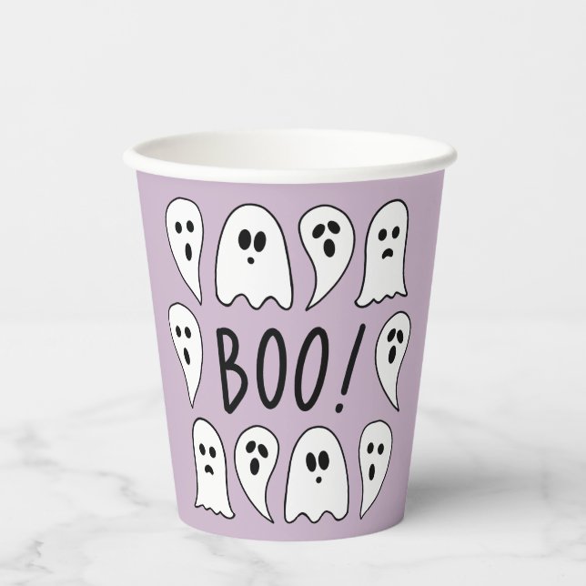 Halloween Ghosts Boo Pappbecher (Vorderseite)