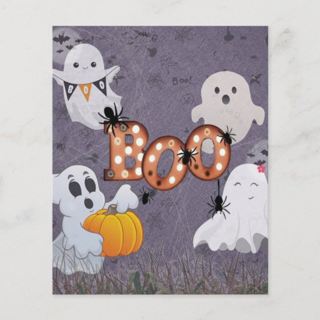 Halloween Ghosts Boo Scrapbook Paper (Vorderseite)