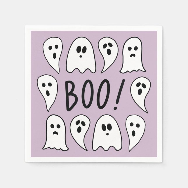 Halloween Ghosts Boo Serviette (Vorderseite)