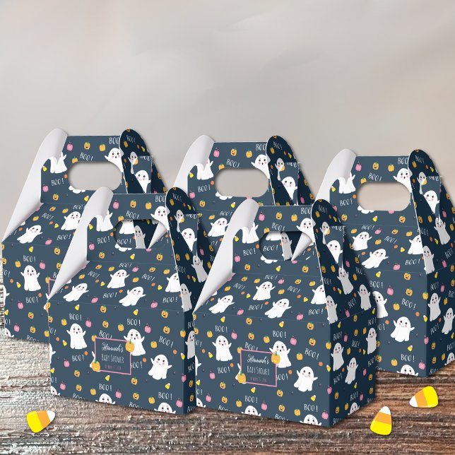 Halloween Ghosts Dark Blue Baby Dusche Gefallen Bo Geschenkschachtel (Von Creator hochgeladen)