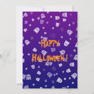 Halloween Ghosts-Flat-Karte