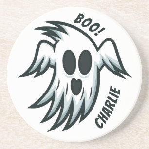Halloween Ghosts individuelle Name Sandstone Unter Sandstein Untersetzer