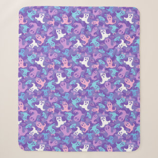 Halloween Ghosts Lila Sherpa Blanket Sherpadecke
