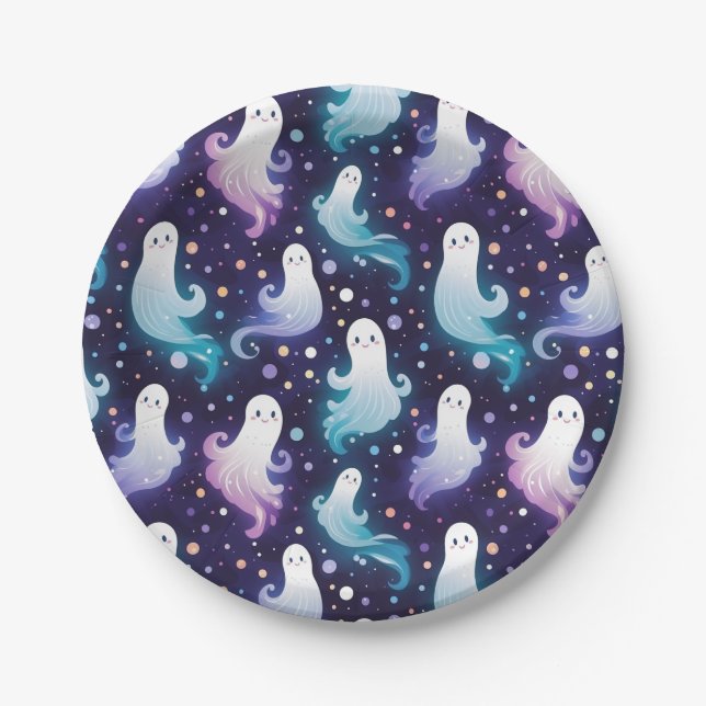 Halloween Ghosts Little Boo! Pappteller (Vorderseite)