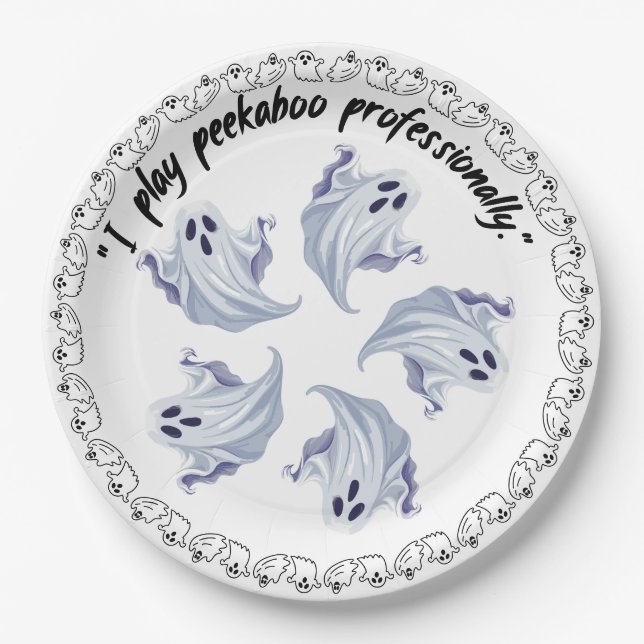 Halloween Ghosts on Pappteller (Vorderseite)