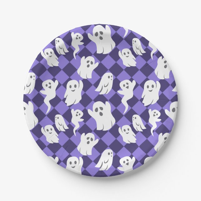 Halloween Ghosts Pappteller (Vorderseite)