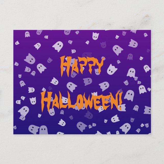 Halloween Ghosts Postkarte (Vorderseite)