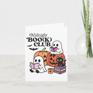 Halloween Ghosts Reading Book Karte