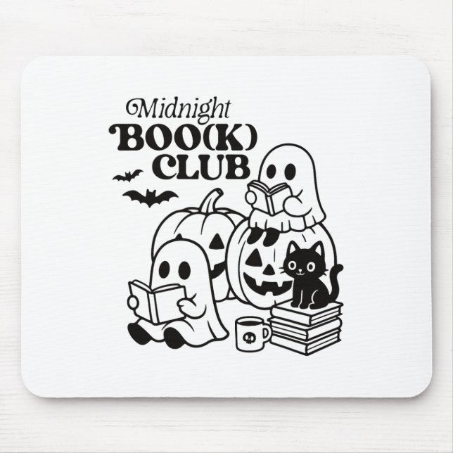 Halloween Ghosts Reading Book Mousepad (Vorne)