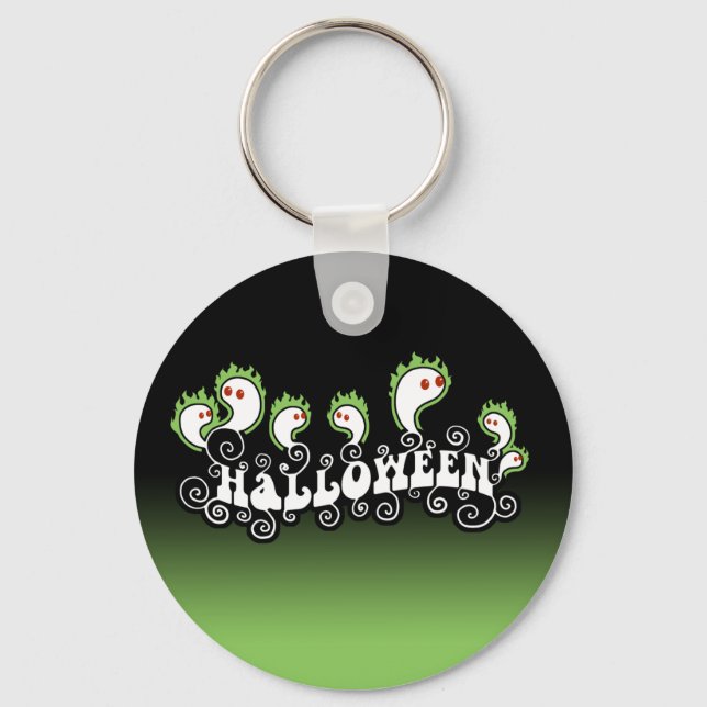 Halloween Ghosts Schlüsselanhänger (Vorderseite)
