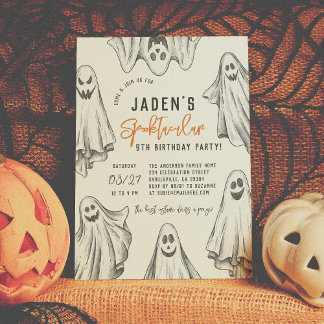 Halloween Ghosts Spooktacular Geburtstagsparty Einladung