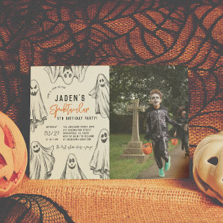 Halloween Ghosts Spooktacular Geburtstagsparty Fot Einladung