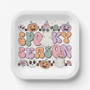 Halloween Ghosts Spooky-Jahreszeit Pappteller