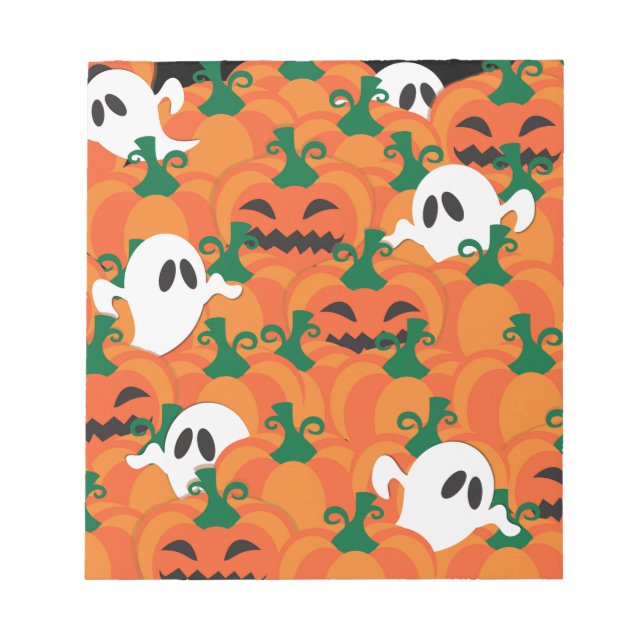 Halloween Ghosts Spuk Pumpkin Notizblock (Vorderseite)