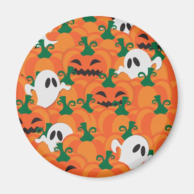 Halloween Ghosts Spuk Pumpkin-Patch Magnet (Vorne)