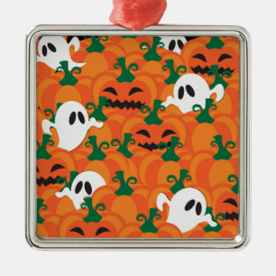Halloween Ghosts Spuk Pumpkin-Patch Silbernes Ornament