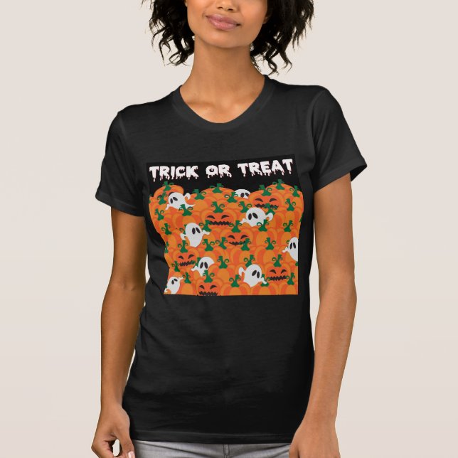 Halloween Ghosts Spuk Pumpkin T-Shirt (Vorderseite)