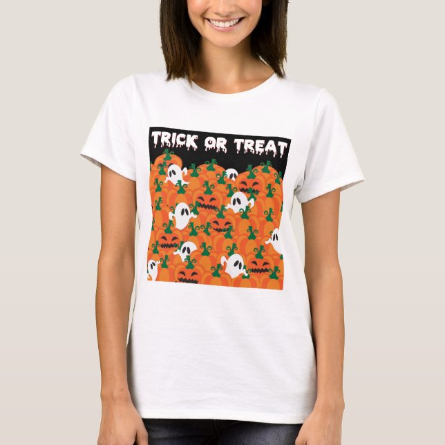 Halloween Ghosts Spuk Pumpkin T-Shirt (Vorderseite)