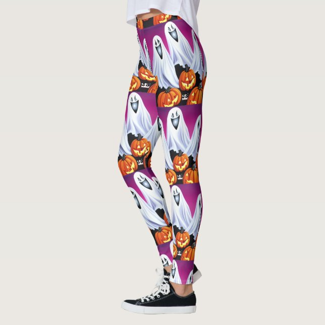 Halloween Ghosts und Pumpkins Leggings (Links)