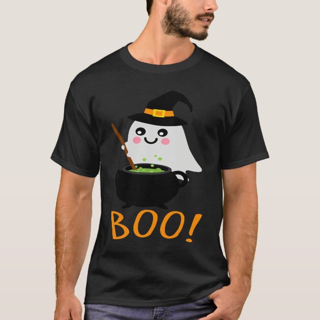 Halloween Ghosts with Magic Cauldron  Magic Potion T-Shirt (Vorderseite)
