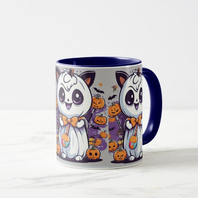 Halloween Ghoteen Pumpkin Cat Tasse (VorderseiteRechts)