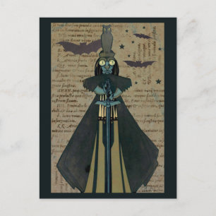 Halloween Ghoul Bats Owl Stars Postkarte