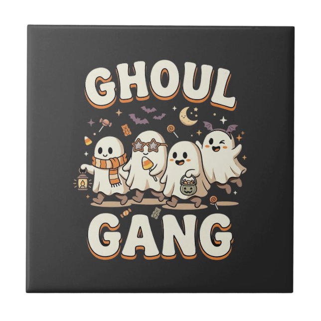 Halloween-Ghoul-Gang Fliese (Vorderseite)