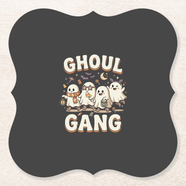 Halloween-Ghoul-Gang Untersetzer (Vorderseite)