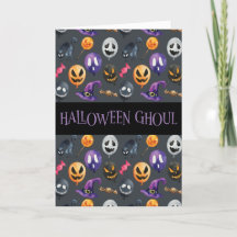 "Halloween Ghoul" Graues Halloween-Muster