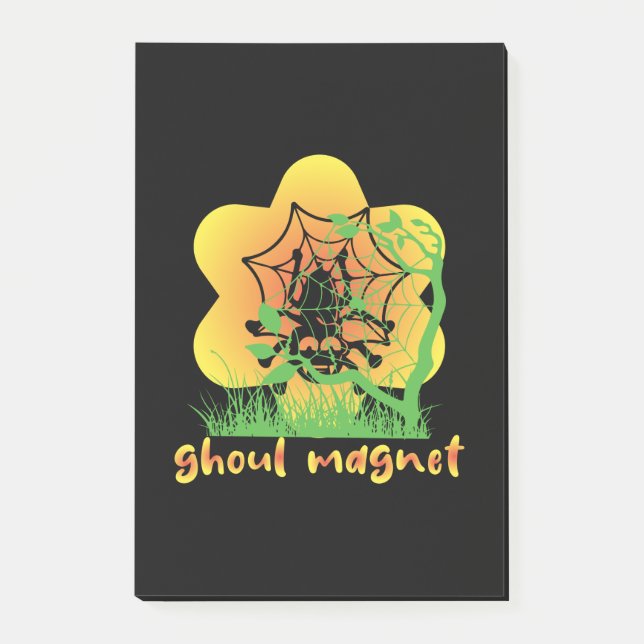 Halloween Ghoul Magnet Geburtstag Post-it Klebezettel (Vorderseite)