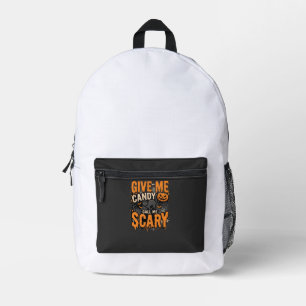 Halloween Gib Mir Süße Schreckliche Katze Bedruckter Rucksack
