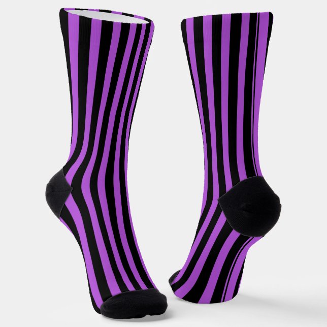 Halloween Gift Lila und schwarz Socken (Gewinkelt)