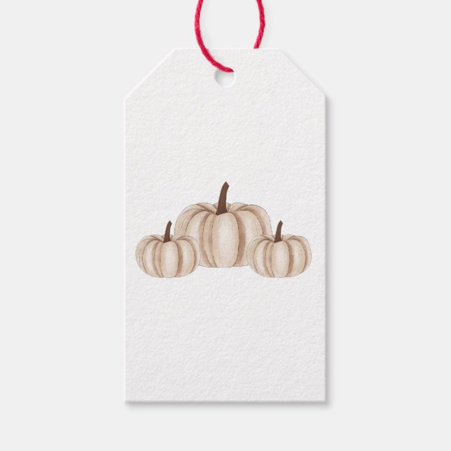 Halloween Gift Tag with Pumpkin Illustration Geschenkanhänger (Vorderseite)