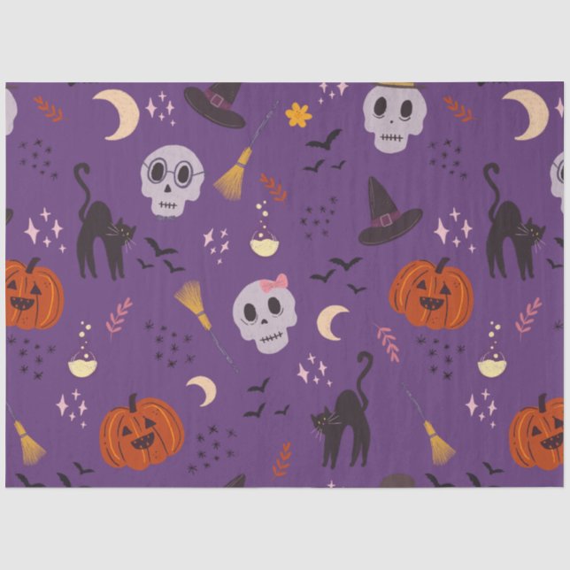 "Halloween Gift Tissue - Geister, Pumpkins Seidenpapier (Vorderseite)